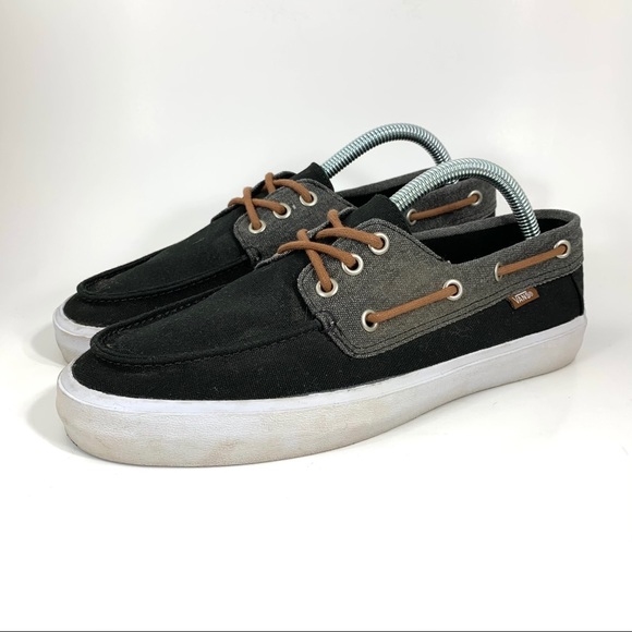 vans canvas boat shoes